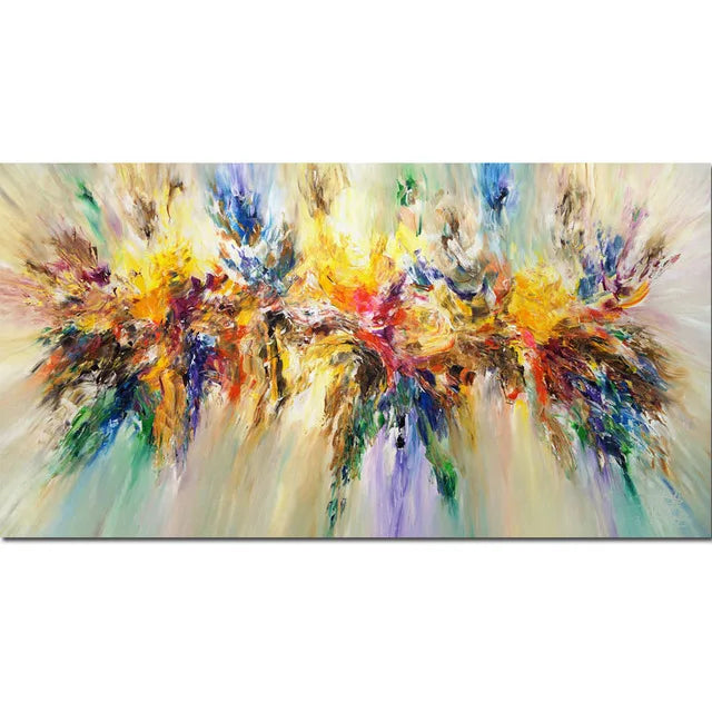 Abstract Textured Flower Canvas Wall Art – Modern Home Decor