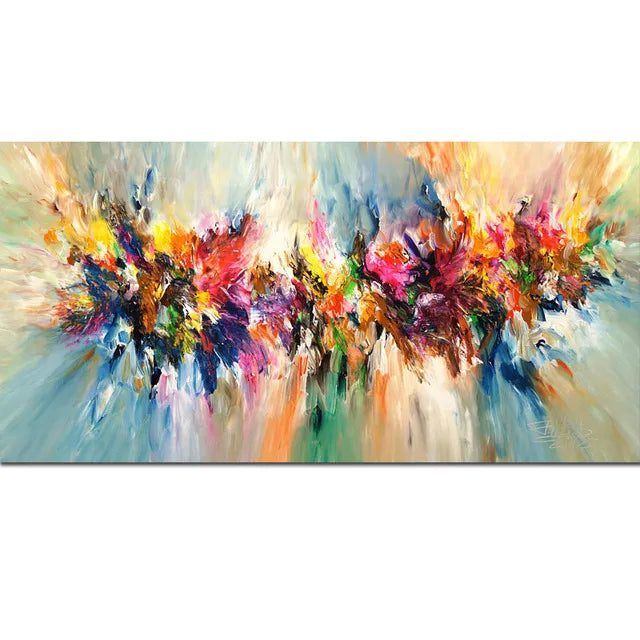 Abstract Textured Flower Canvas Wall Art – Modern Home Decor