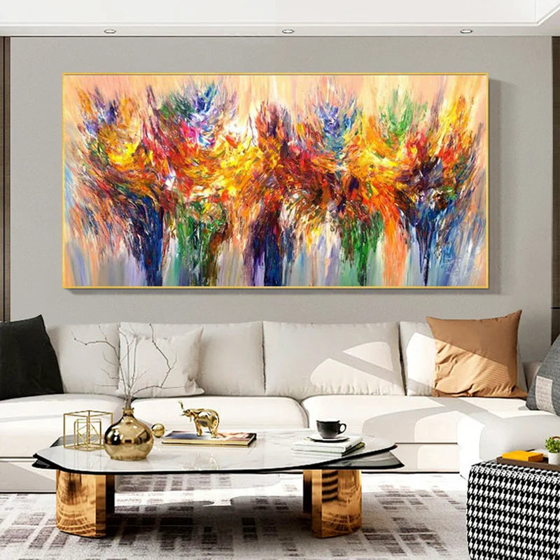 Abstract Textured Flower Canvas Wall Art – Modern Home Decor