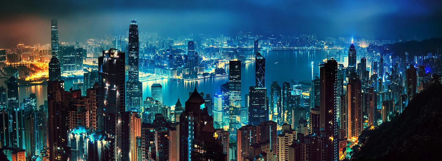 Landscape Posters and Prints Wall Art Canvas Painting City Night Scene Decorative Pictures