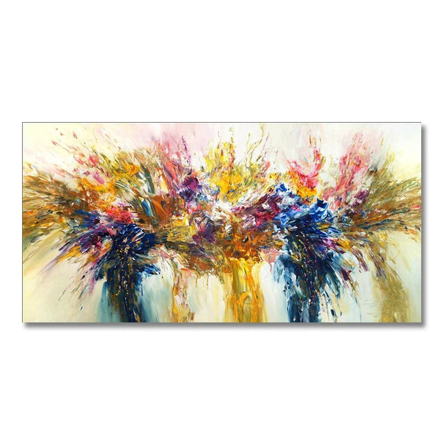Abstract Textured Flower Canvas Wall Art – Modern Home Decor