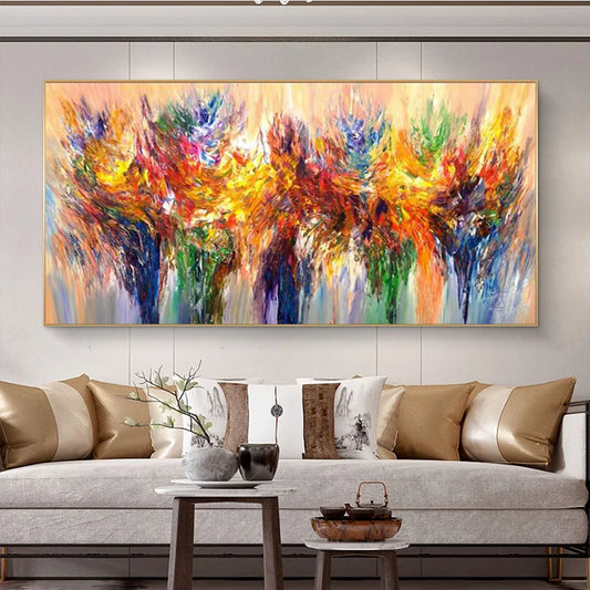 Abstract Textured Flower Canvas Wall Art – Modern Home Decor