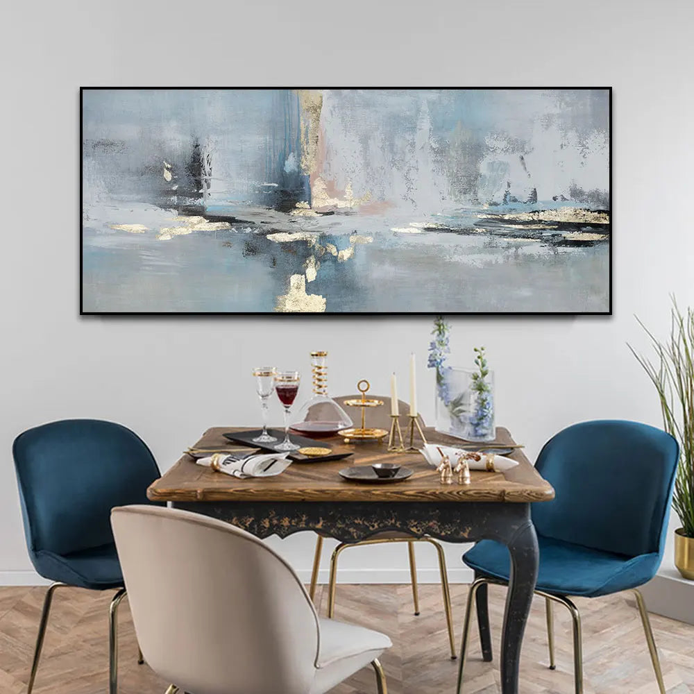 Large Abstract Handmade Oil Painting on Canvas – Frameless Wall Art for Living Room Decor