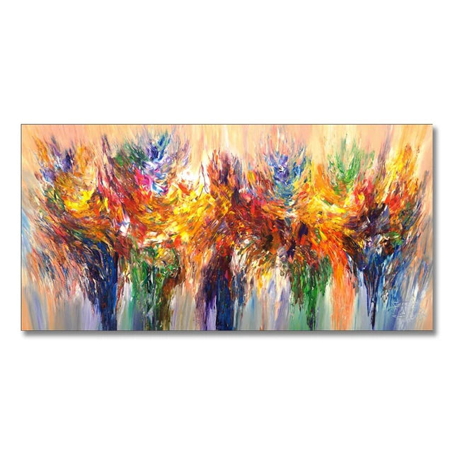 Abstract Textured Flower Canvas Wall Art – Modern Home Decor