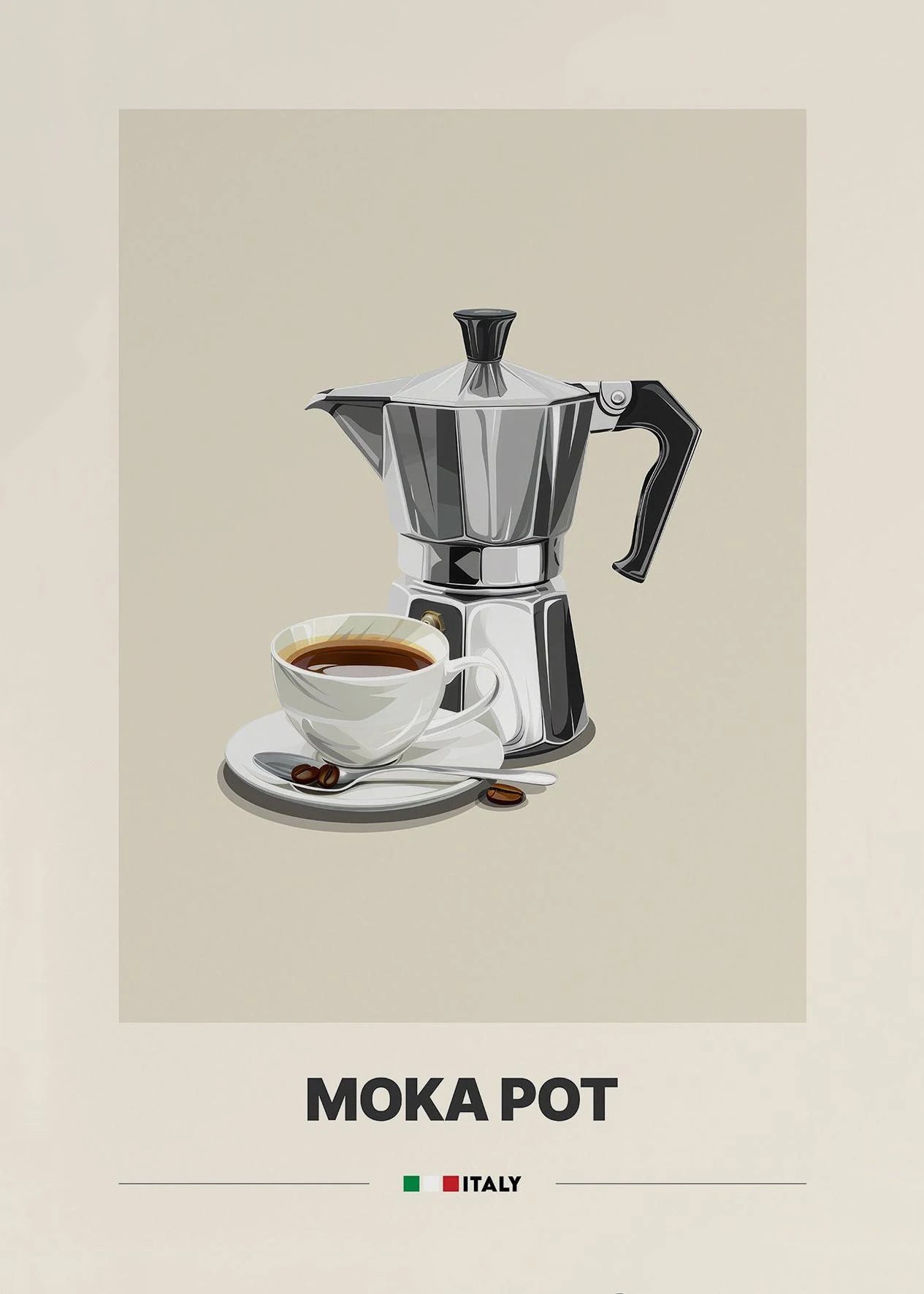 Minimalist Coffee Art Prints – Retro Latte & Mocha Canvas Wall Decor