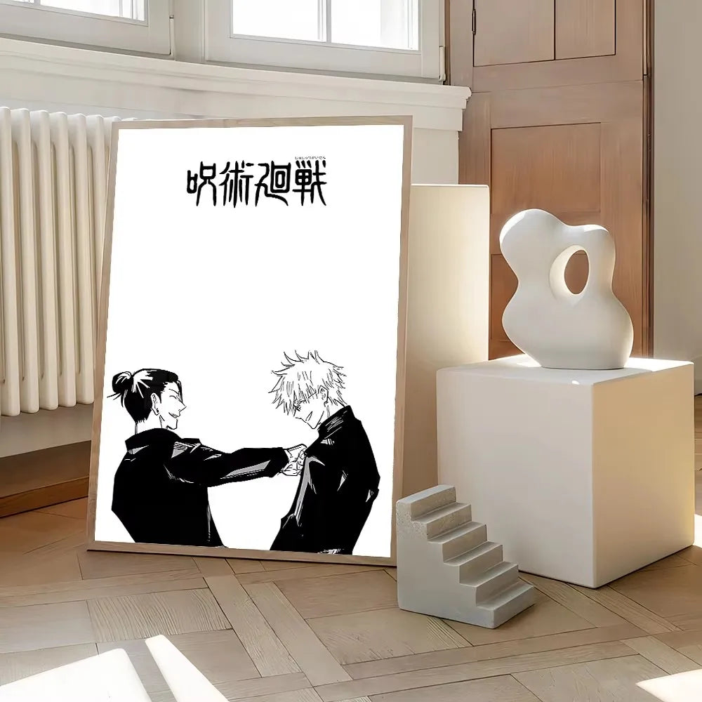 Jujutsu Kaisen Anime Poster – Itadori Yuji, Gojo Satoru & Fushiguro Canvas Wall Art for Home Decor