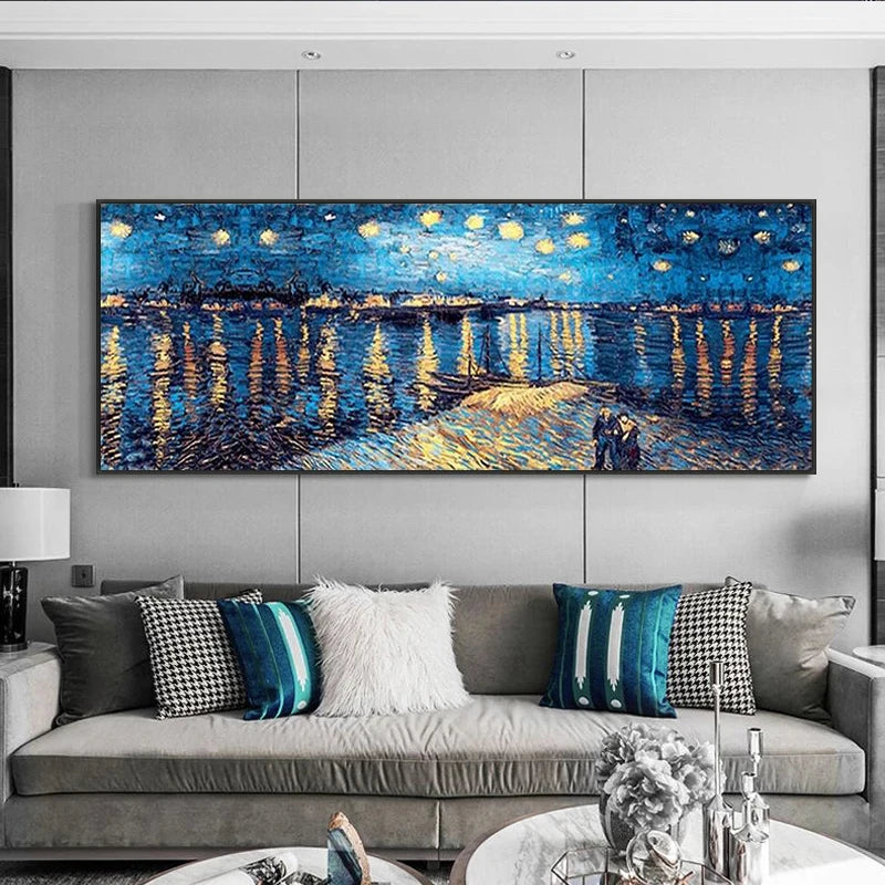Van Gogh Cafe Terrace at Night Canvas Wall Art Print