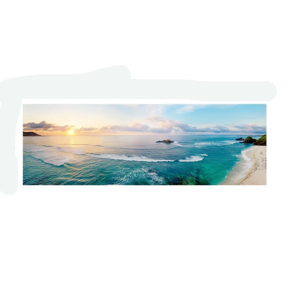 Landscape Canvas Painting, Lake Forest Mountain Scenery Painting Wall Art Decor Posters For Living Room Bedroom Prints Picture