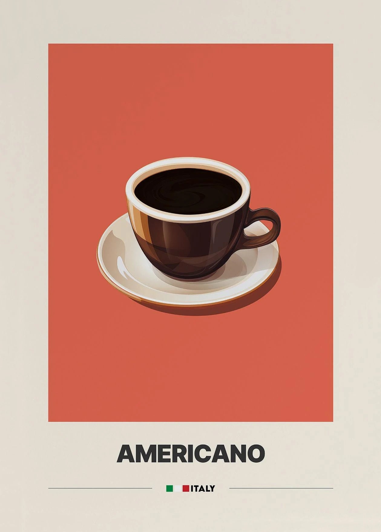 Minimalist Coffee Art Prints – Retro Latte & Mocha Canvas Wall Decor