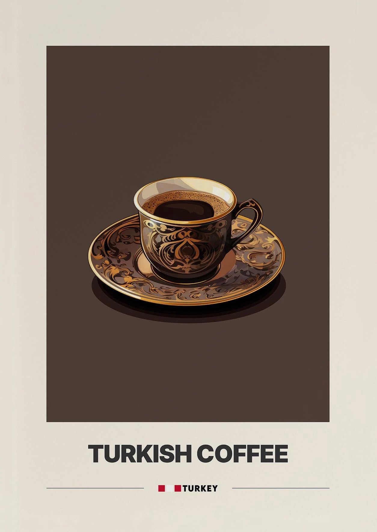 Minimalist Coffee Art Prints – Retro Latte & Mocha Canvas Wall Decor