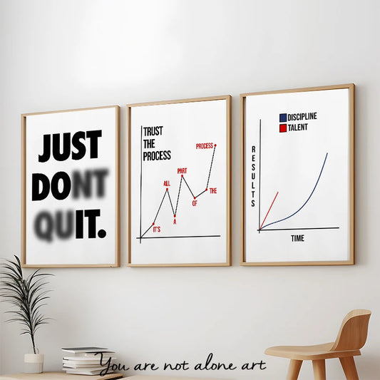 Minimalist Motivational Quotes Inspirational Discipline Art Poster Canvas Painting Wall Prints Picture Room Home Office Decor