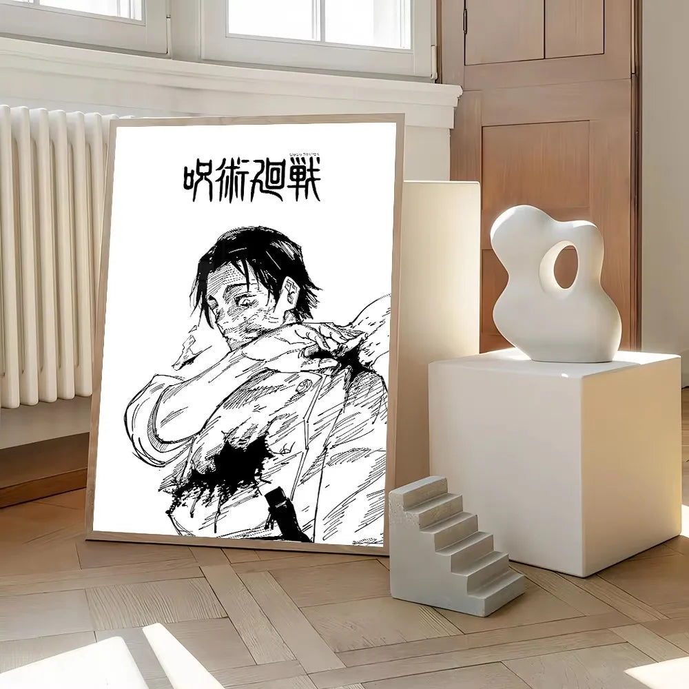 Jujutsu Kaisen Anime Poster – Itadori Yuji, Gojo Satoru & Fushiguro Canvas Wall Art for Home Decor