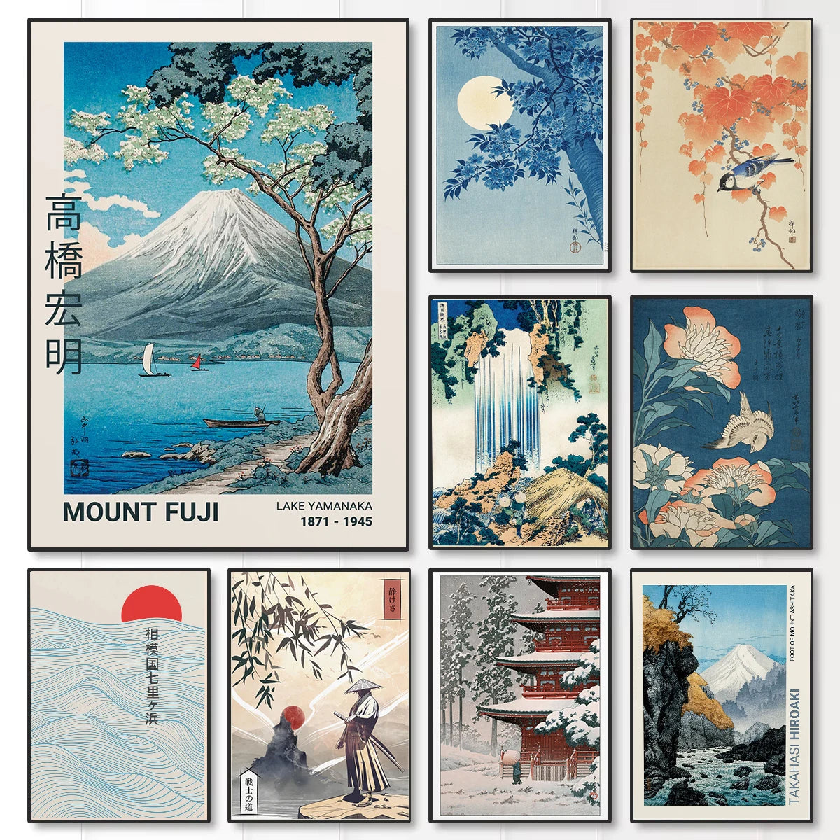 Japan Mount Fuji Cherry Blossoms Canvas Print – Takahashi Yuming Yamanaka Art