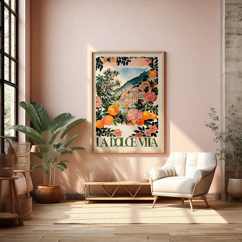 La Dolce Vita Italy Coastal Canvas Wall Art Print
