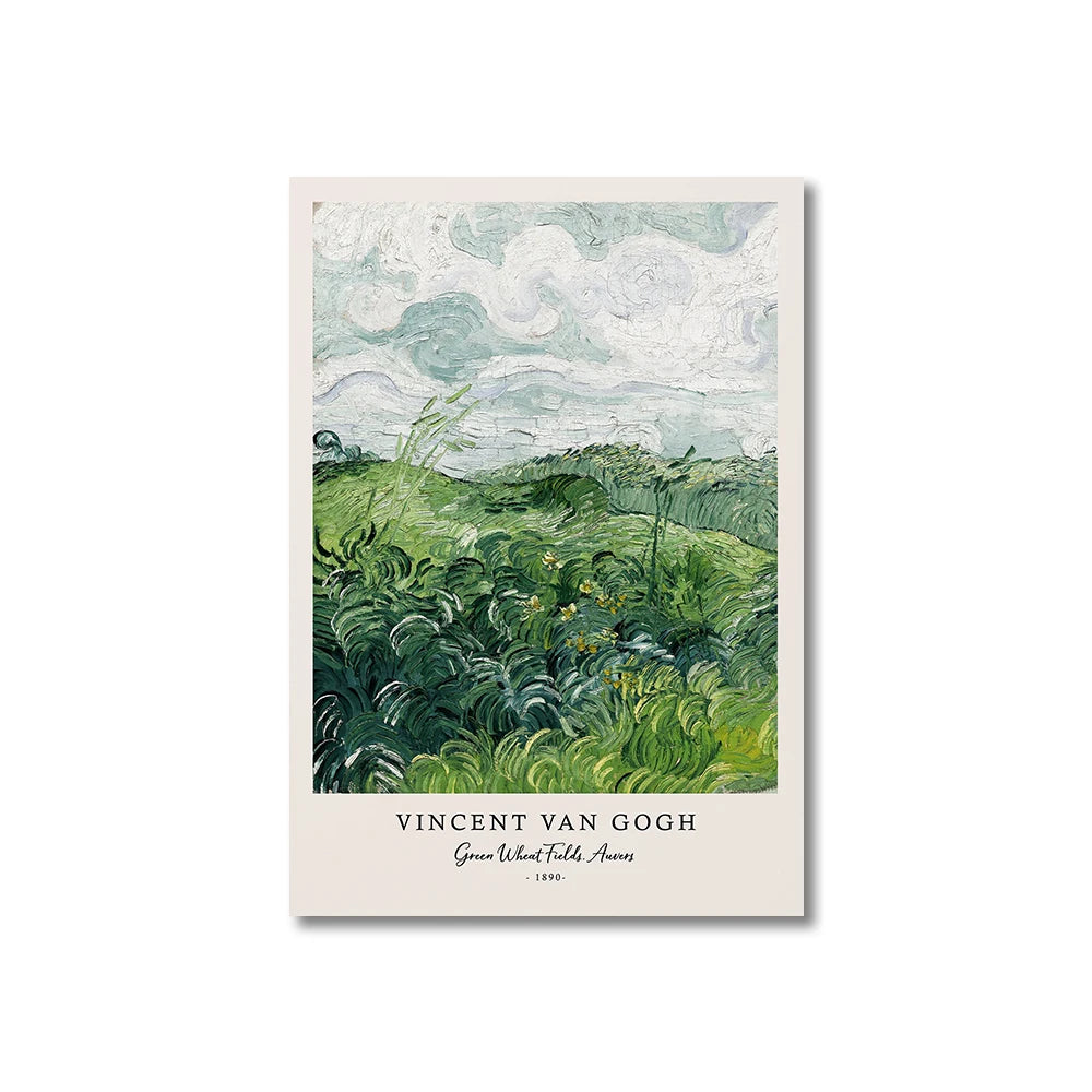 Van Gogh Starry Night Canvas Print – Writings & Posters for Living Room Wall Art Decor