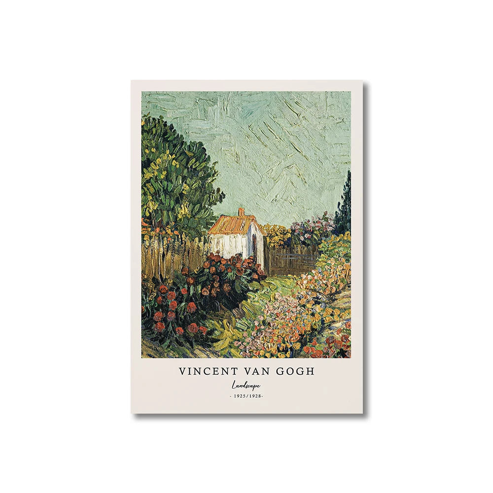 Van Gogh Starry Night Canvas Print – Writings & Posters for Living Room Wall Art Decor