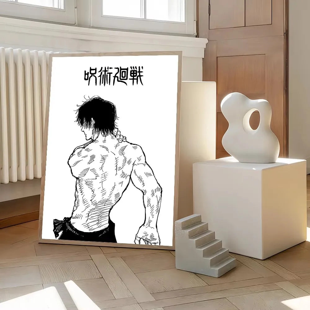 Jujutsu Kaisen Anime Poster – Itadori Yuji, Gojo Satoru & Fushiguro Canvas Wall Art for Home Decor