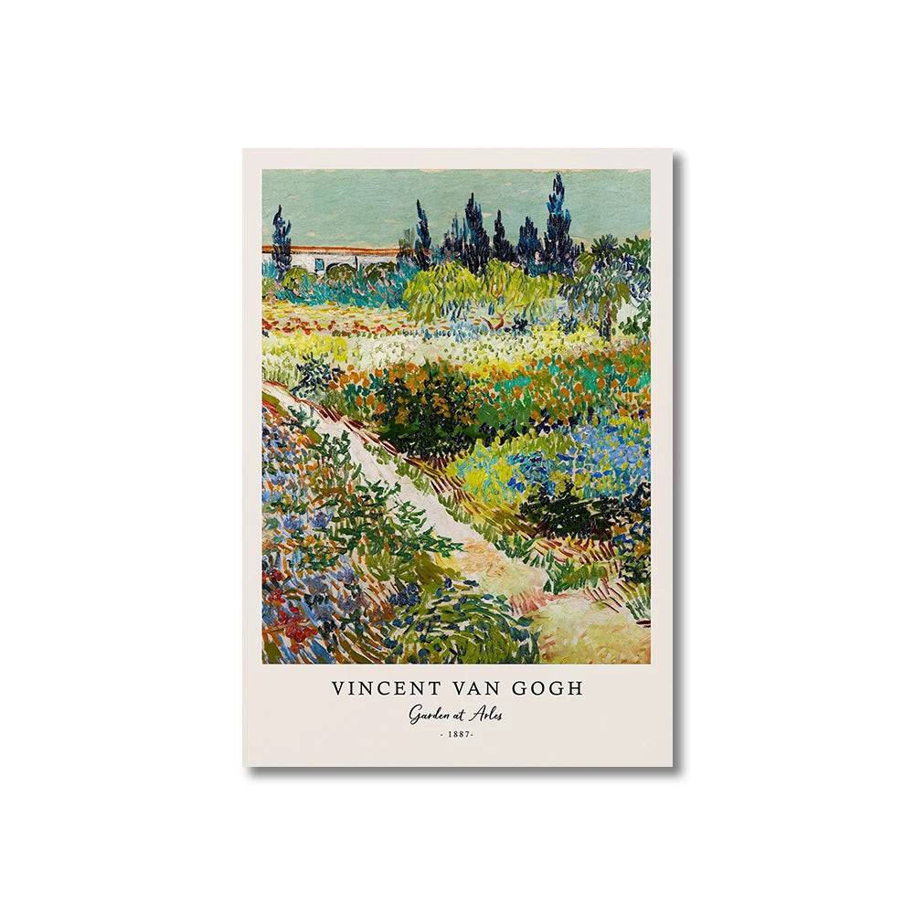 Van Gogh Starry Night Canvas Print – Writings & Posters for Living Room Wall Art Decor