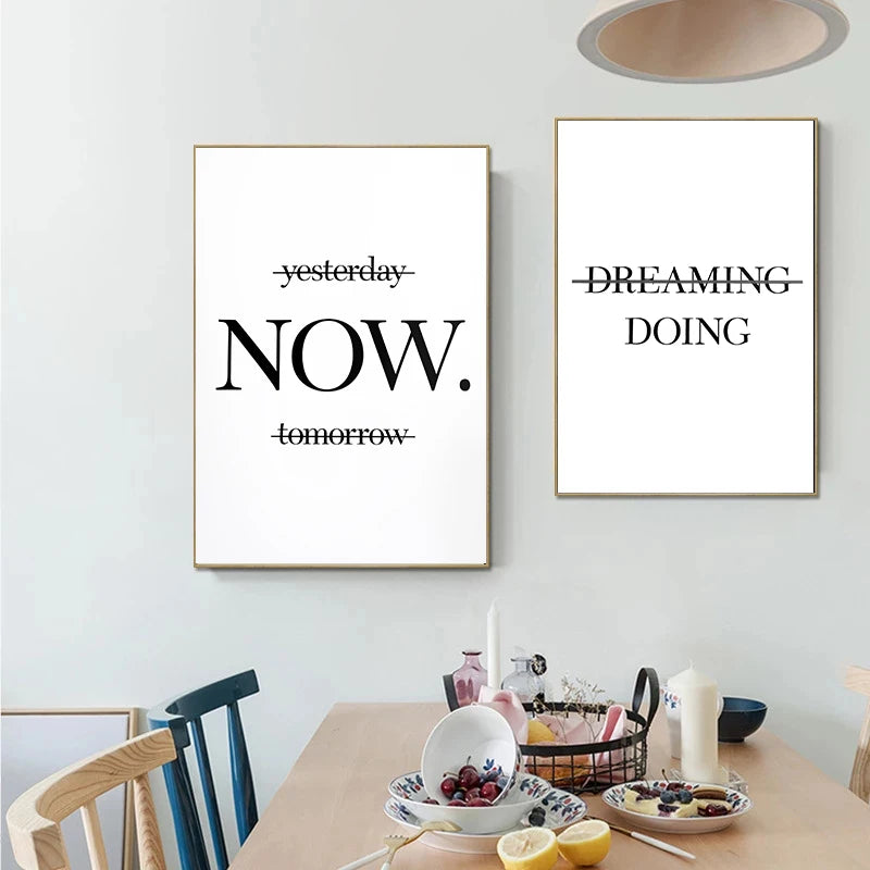 Motivational Quote Art Posters Just Do It Success Fitness Canvas Painting Wall Art Picture Office Living Room Home Decor Gift