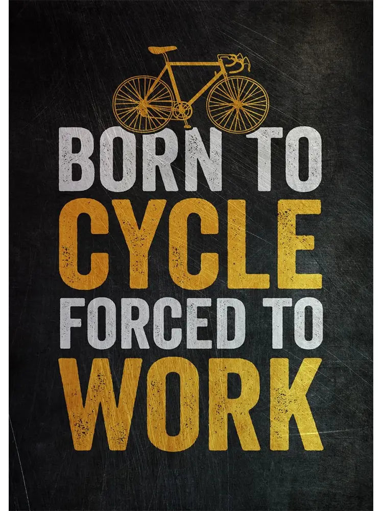 Retro Motivational Cycle Art Canvas When Nothing Goes Right Go Cycle Poster Print Born To Cycle Picture Home Decor Wall Art