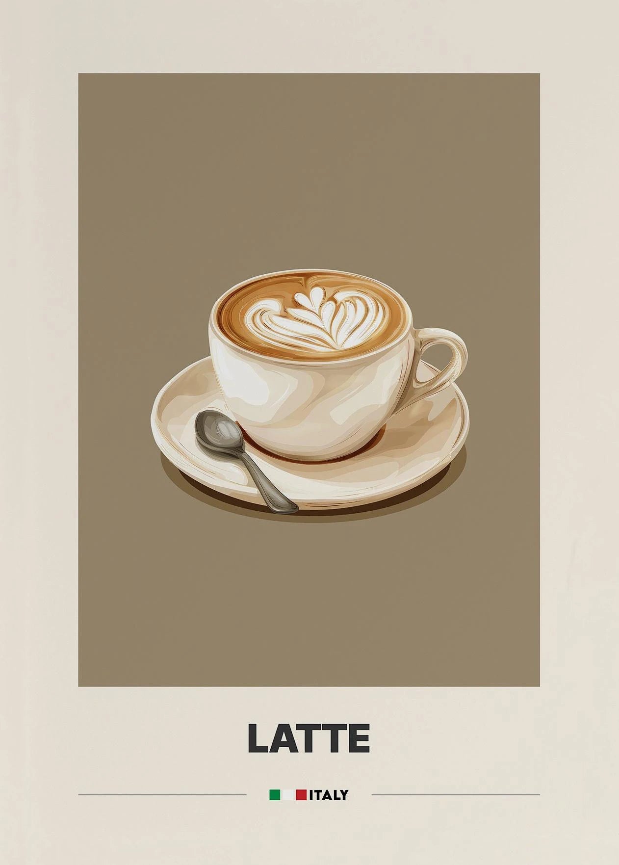 Minimalist Coffee Art Prints – Retro Latte & Mocha Canvas Wall Decor