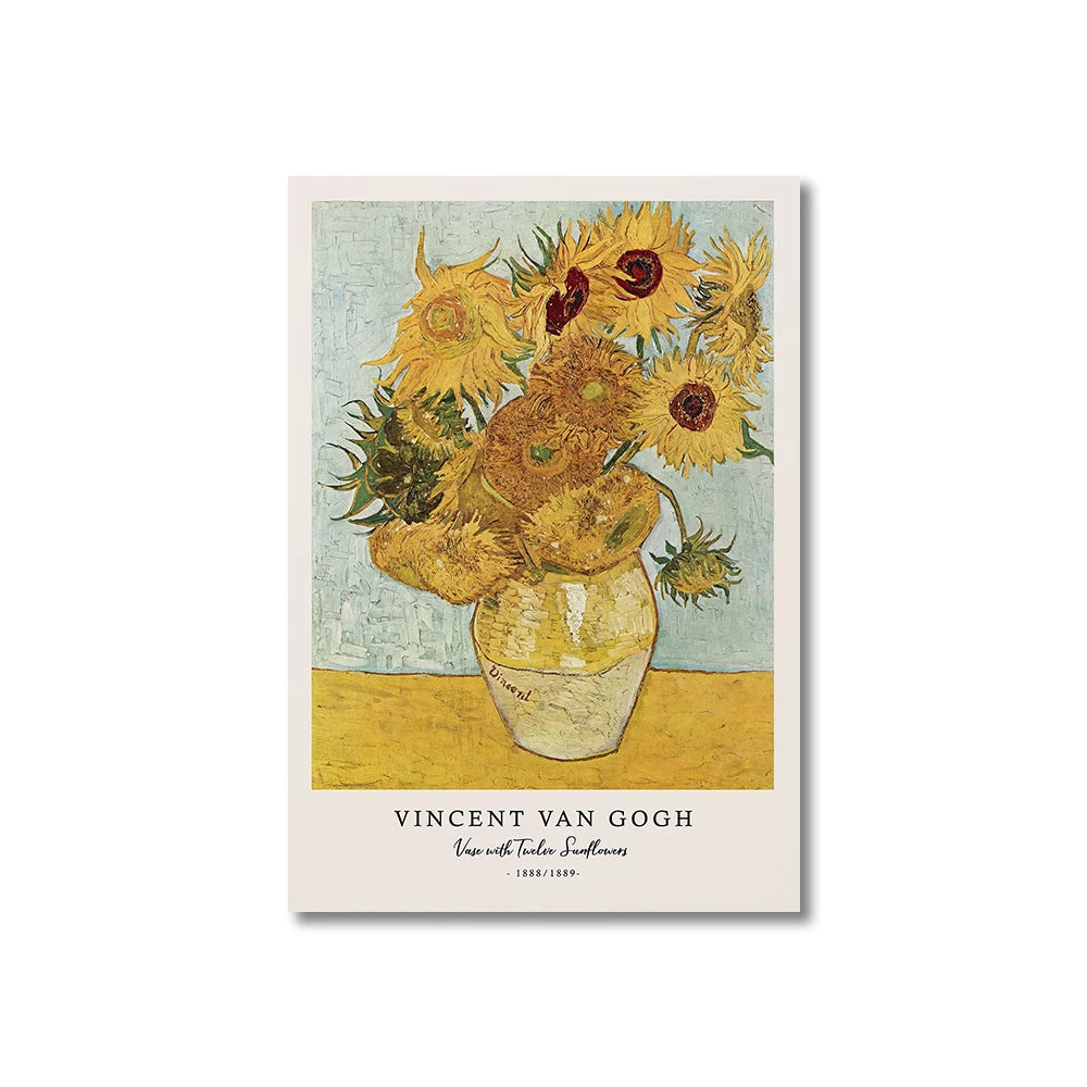 Van Gogh Starry Night Canvas Print – Writings & Posters for Living Room Wall Art Decor