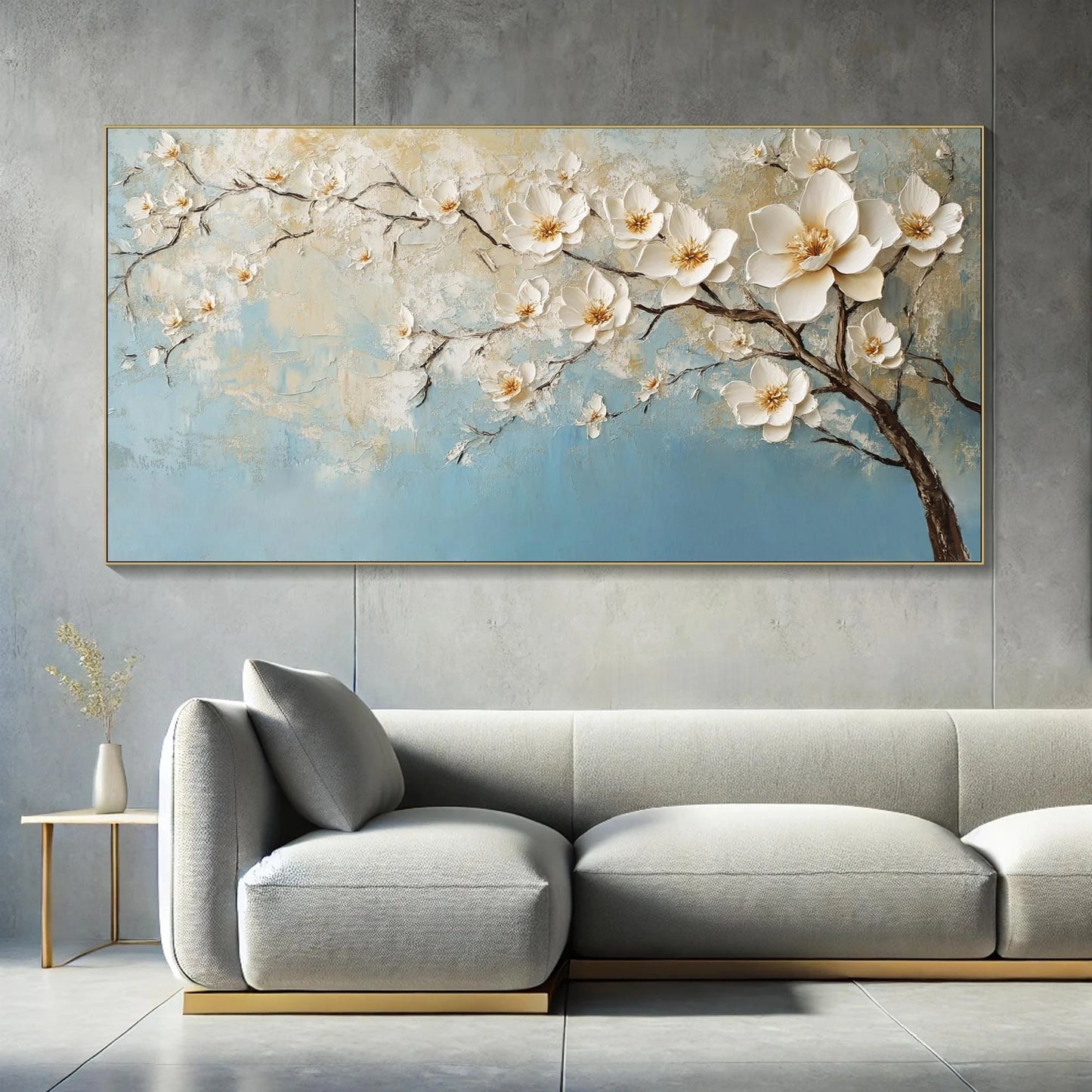 Abstract 3D Texture Light Luxury Gold Foil Flower Posters Art Modern Simple Fortune Tree Canvas Painting Living Room Home Decor