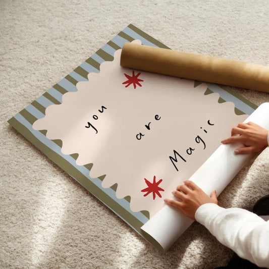 1pc Frameless You Is Magic Printing,inspiring Whimsical Typesetting Poster Canvas Painting,for Living Room Wall Room Art Decor