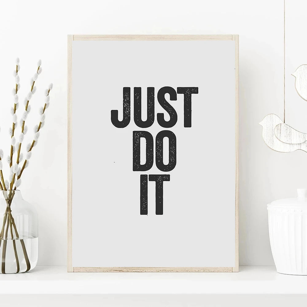Motivational Quote Art Posters Just Do It Success Canvas Painting Print Wall Art Picture Office Living Room Home Decor Cuadros