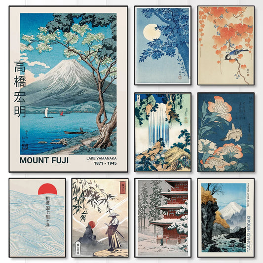 Japan Mount Fuji Cherry Blossoms Canvas Print – Takahashi Yuming Yamanaka Art