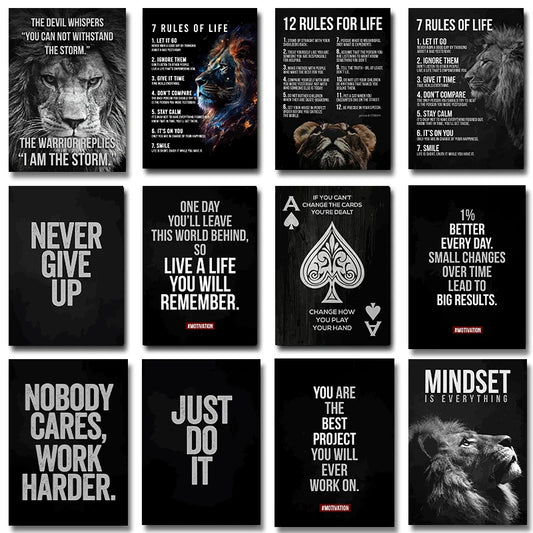 Motivational Quote Art Posters Just Do It Success Canvas Painting Print Wall Art Picture Office Living Room Home Decor Cuadros