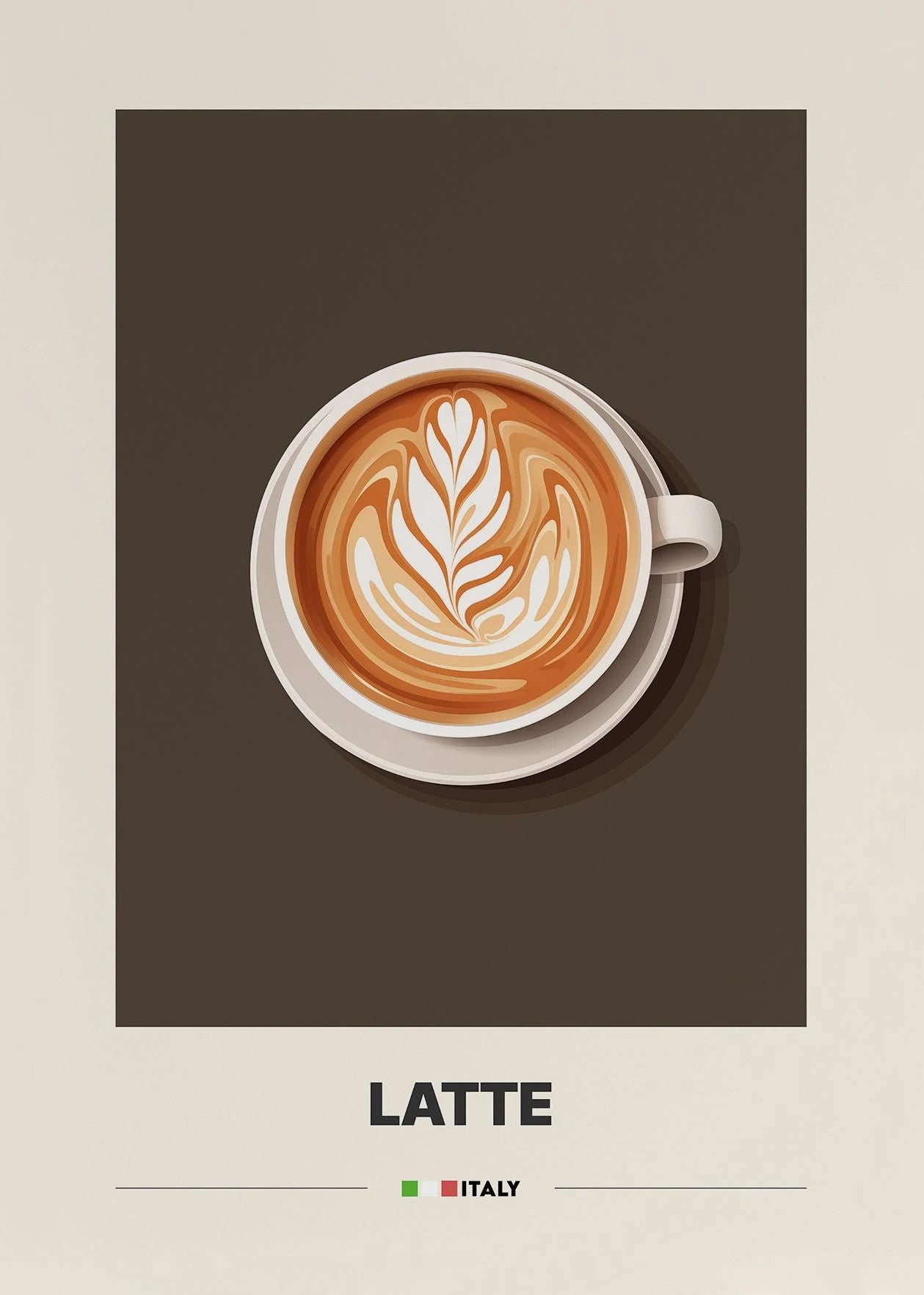 Minimalist Coffee Art Prints – Retro Latte & Mocha Canvas Wall Decor