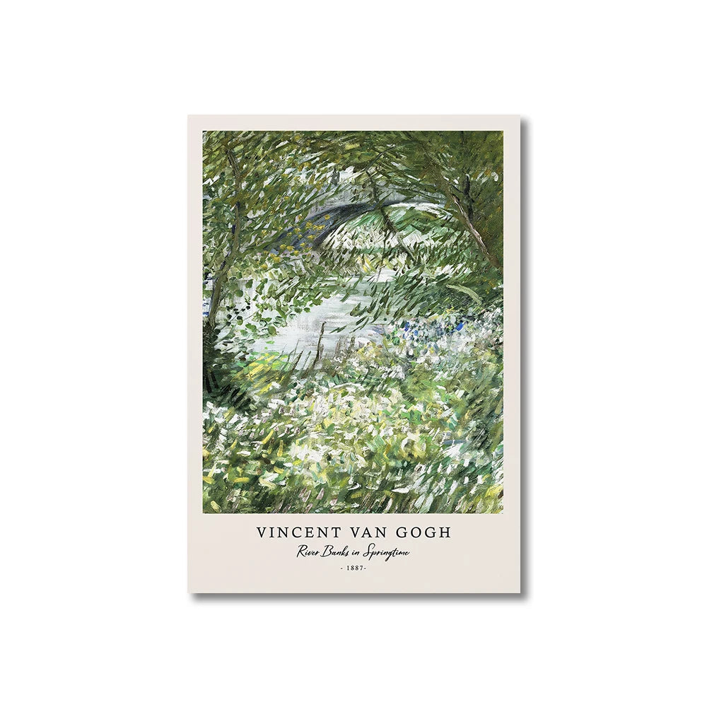 Van Gogh Starry Night Canvas Print – Writings & Posters for Living Room Wall Art Decor